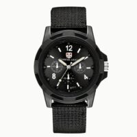 40mm Genius Army Swiss Logo Style Fashion Subdial Watch New Black