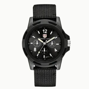 40mm Genius Army Swiss Logo Style Fashion Subdial Watch New Black